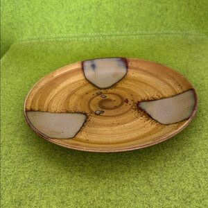 Sango Splash 8.5” Appetizer Plate Earth Tone Partial Glaze